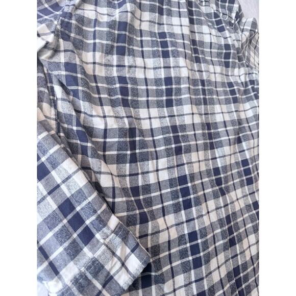 Lucky Brand Mens Medium Flannel Plaid Long Sleeve Shirt Western Blue - Picture 8 of 9